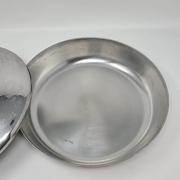 Revere Ware Vintage 12 Inch Skillet Fry Pan & Lid Copper Bottom Clinton ILL USA - Picture 3 of 5